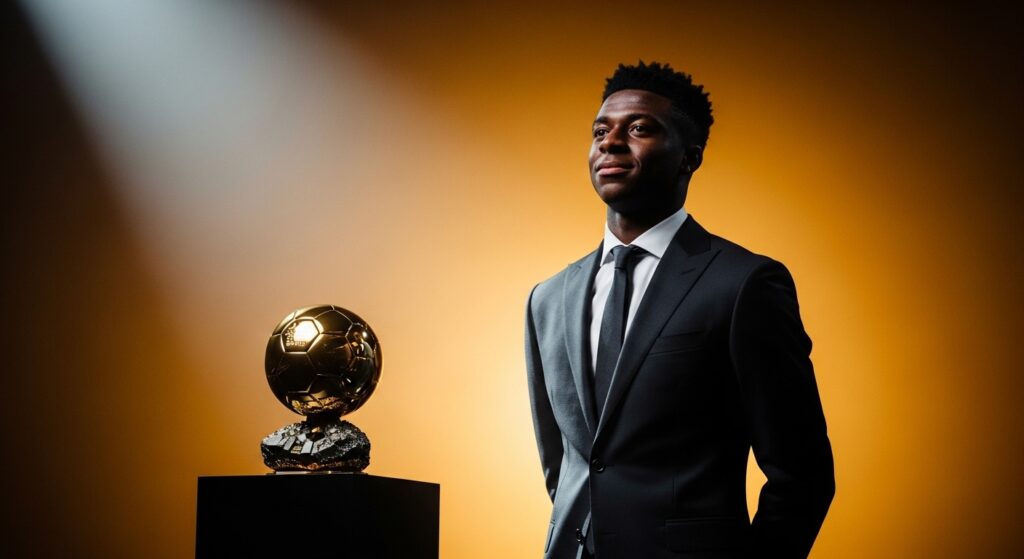 A player with a trophy